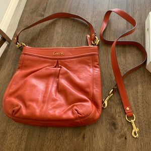 Orange coach purse